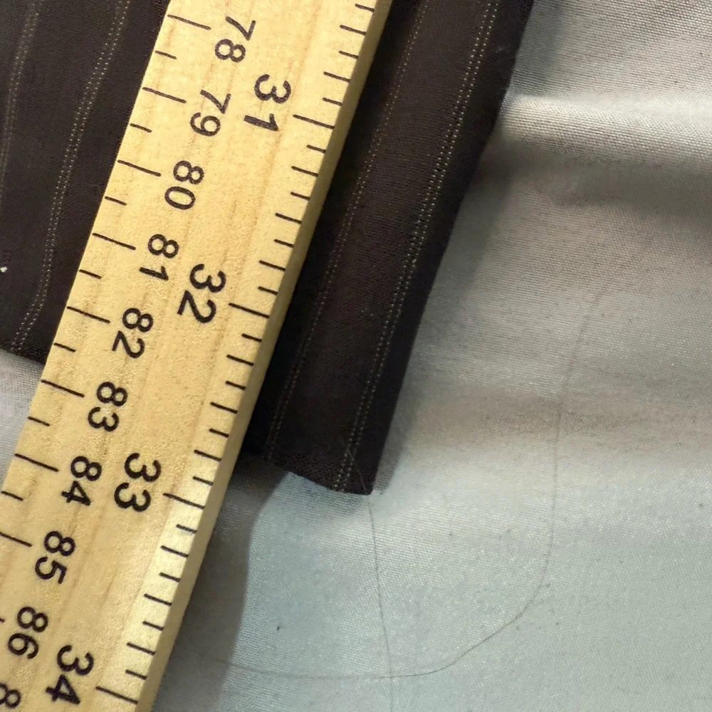 Lafayette 148 New York Brown Pinstripe Wide Leg Pants - Picture 5 of 8